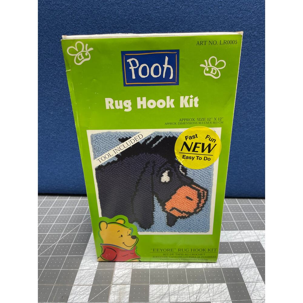 POOH Disney  EEYORE‎ Latch Hook Rug Kit 12 X 12" READ